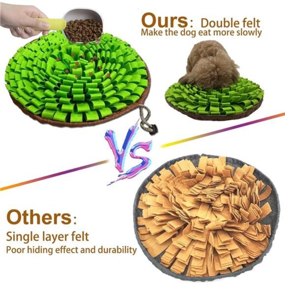 Pet Snuffle Mat for Dogs,Interactive Feed Puzzle for Boredom,Encourages Foraging - Picture 5 of 6